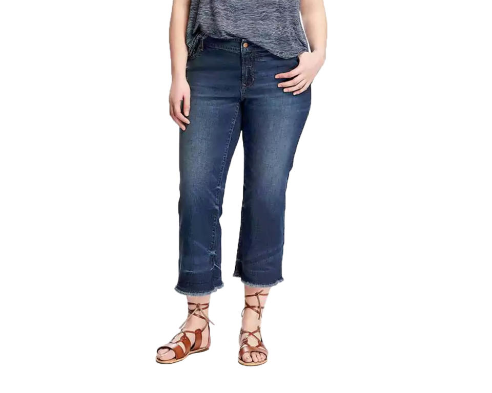 Old Navy Raw Edge Crop Denim