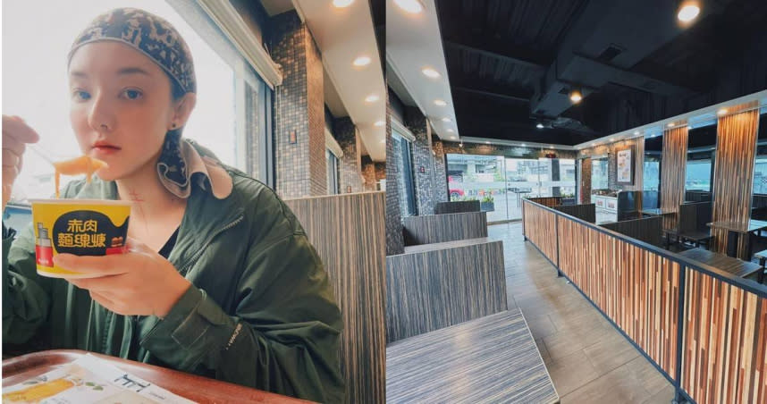 歐陽靖路過丹丹漢堡店內沒人，點4樣餐點引發網友熱議。（圖／取自GinOy 歐陽靖臉書）