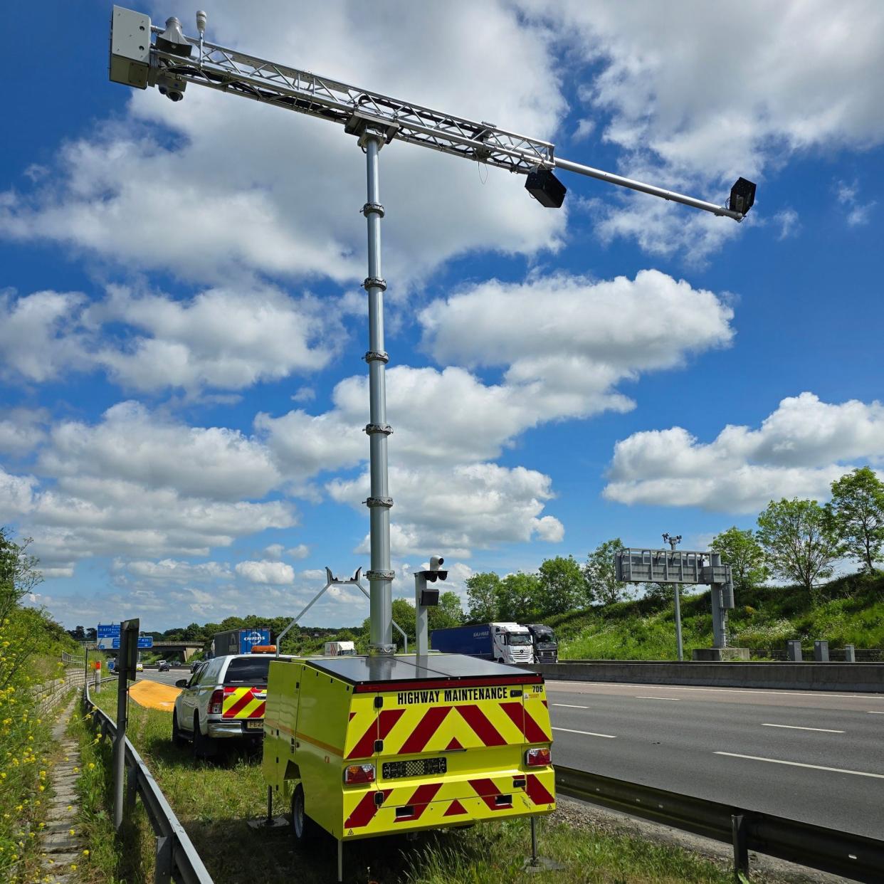 An AI camera on the M20 in Kent