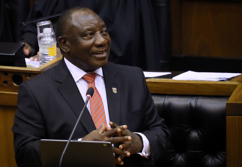 President Cyril Ramaphosa delivers his State of the Nation address at parliament in Cape Town