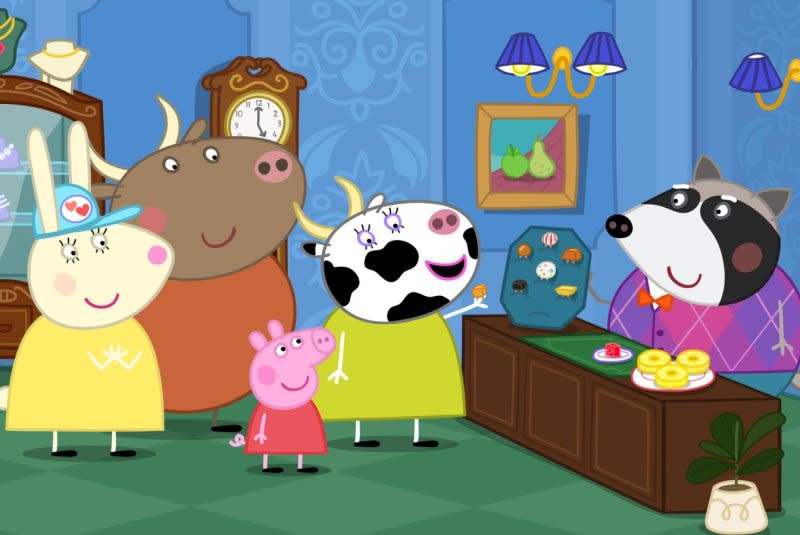 Orlando Bloom and Katy Perry will voice Mr. Raccoon and Ms. Leopard in the "Peppa Pig Wedding Party Special" in 2024. Photo courtesy of eOne