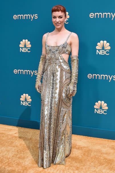 PHOTO: Britt Lower arrives for the 74th Emmy Awards at the Microsoft Theater in Los Angeles, on Sept. 12, 2022. (Chris Delmas/AFP via Getty Images)