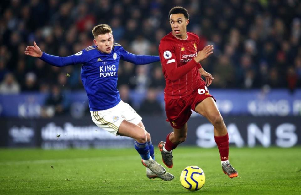 Harvey Barnes (left) says last season’s Boxing Day defeat to Liverpool was ‘real insight into the level you need to hit to be a top team’.