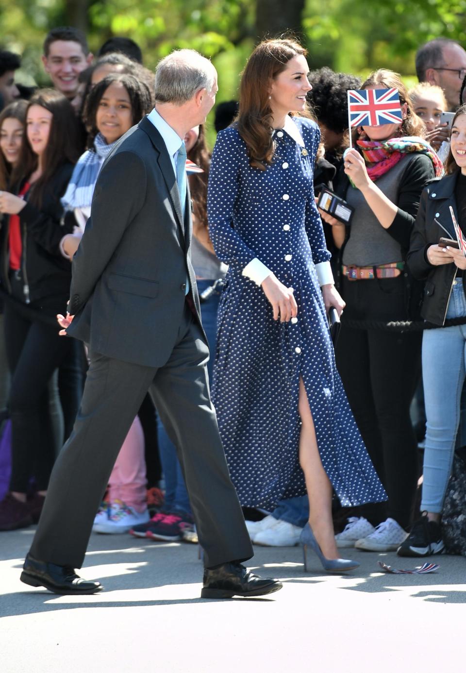 Kate Middleton recycles polka dot dress by Alessandra Rich for visit to Bletchley Park