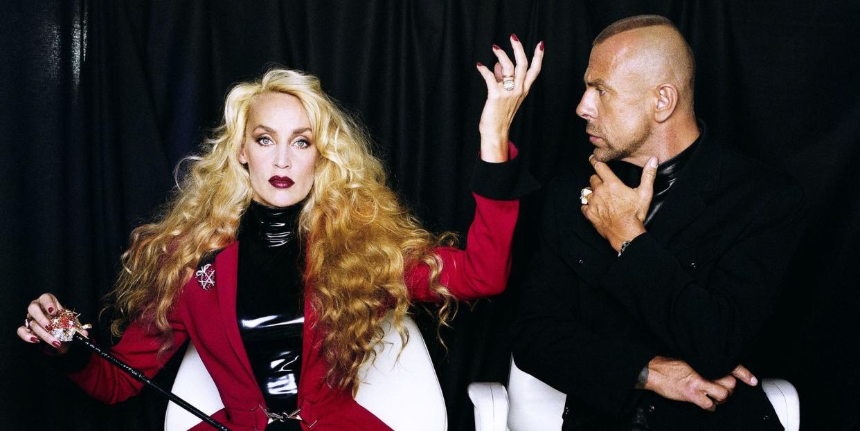 jerry hall and thierry mugler