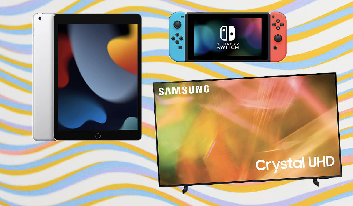 Apple iPad, Samsung TV, Nintendo Switch