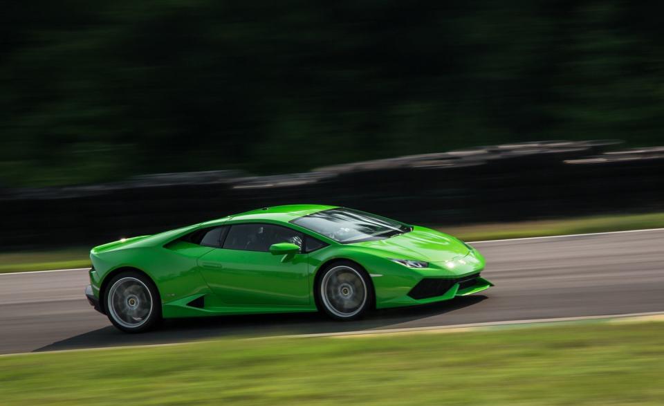 <p>Horsepower: 602; Weight: 3431 lb; Price as tested: $274,120<br><br></p><p>Lamborghini’s replacement for its chiseled Gallardo was the third-fastest car we had ever tested at Lightning Lap, behind only the Porsche 918 Spyder and Mosler MT900S. Well, that was on Day One anyway. <a rel="nofollow noopener" href="http://www.caranddriver.com/features/lamborghini-huracan-lp610-4-at-lightning-lap-2015-feature" target="_blank" data-ylk="slk:READ MORE ››;elm:context_link;itc:0;sec:content-canvas" class="link ">READ MORE ››</a></p>