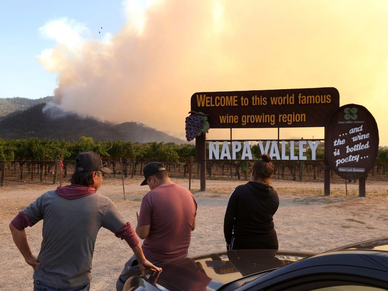 the glass fire california napa valley wildfires