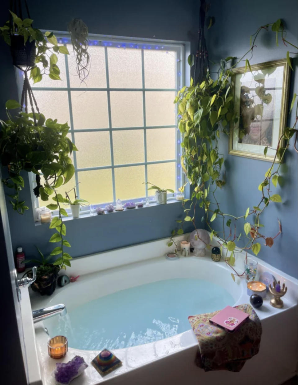 A cozy bathtub