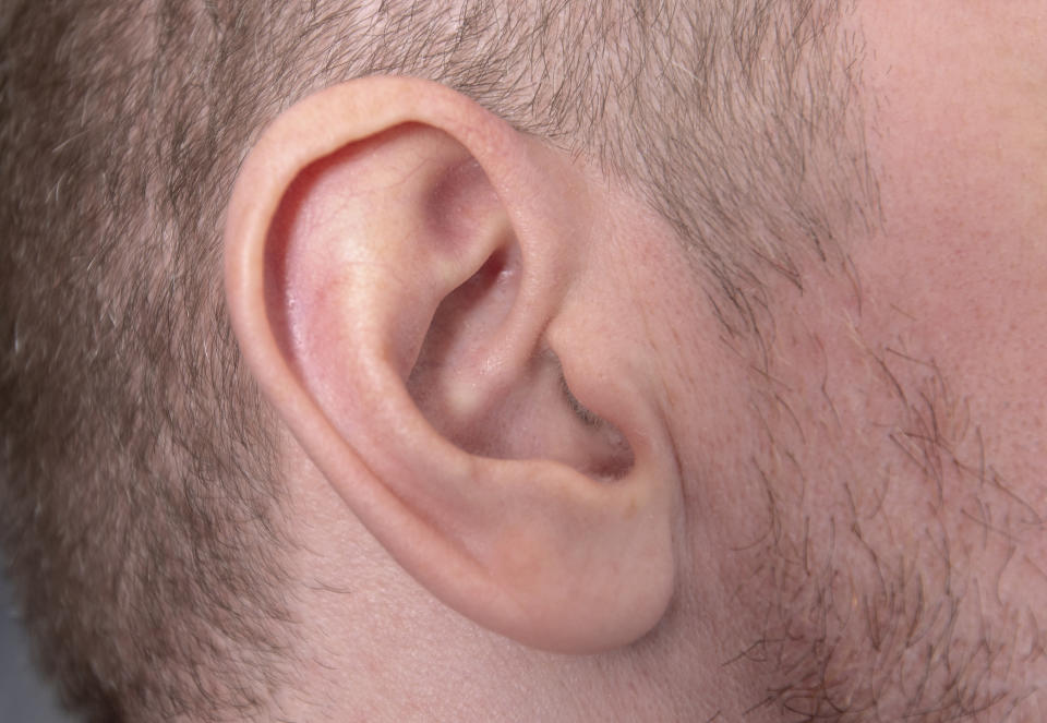 Close up of man's ear