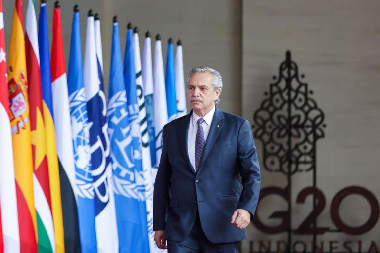 Alberto Fernández, minutos antes de su descompensación en el G20