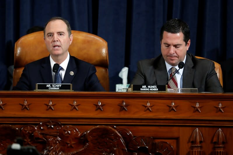 Williams and Vindman testify at House Intelligence Committee hearing on Trump impeachment inquiry on Capitol Hill in Washington