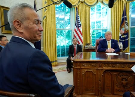 U.S. President Trump meets with China's Vice Premier Liu at the White House in Washington