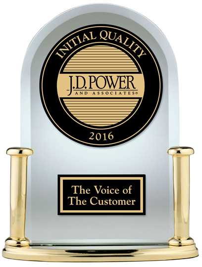 2016 U.S. Initial Quality Study trophy graphic
