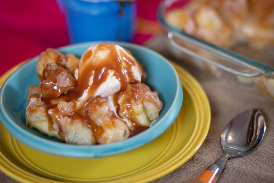 Krispy Kreme Bread Pudding with Bourbon Butter Sauce