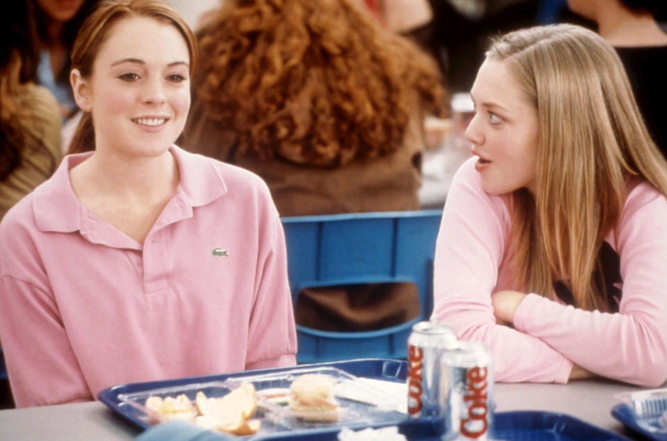 MEAN GIRLS, Lindsay Lohan, Amanda Seyfried, 2004.©Paramount/courtesy Everett Collection