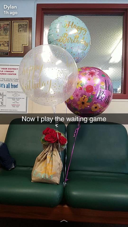 He waited in the hall with her favourite Taco Bell. Photo: Supplied/Dylan Hamilton