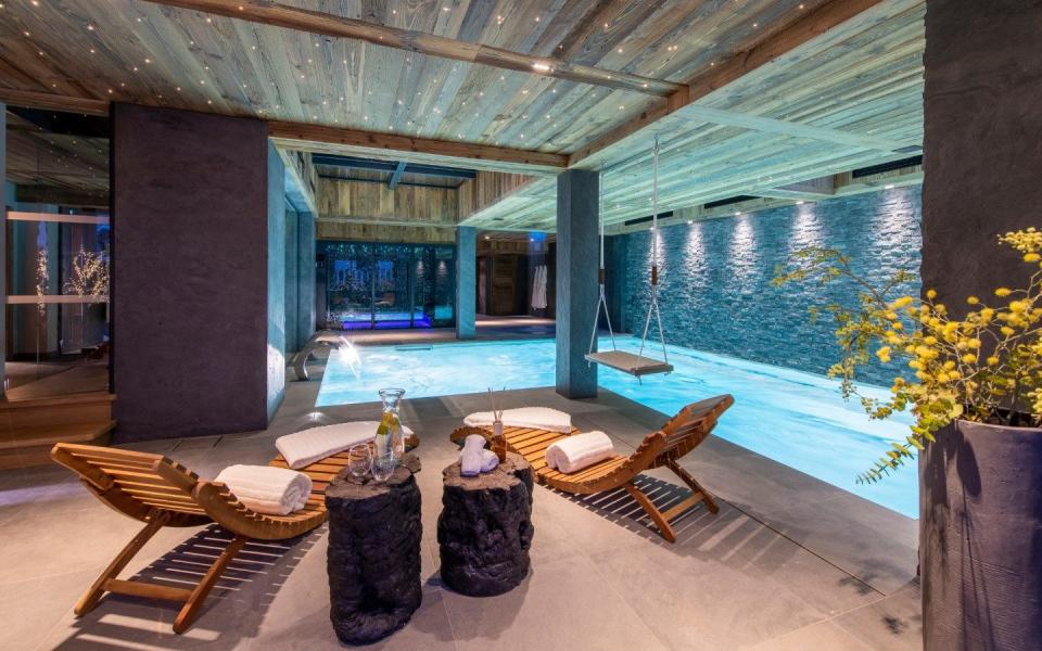 Oxford Ski Company Morzine chalet La Maison indoor pool - The Oxford Ski Company