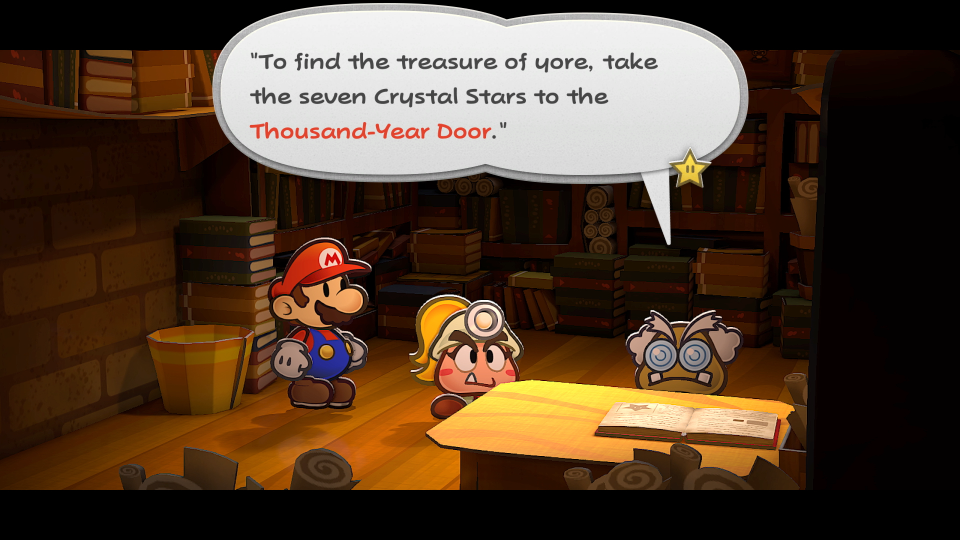 A scene from "Paper Mario: The Thousand-Year Door" for Nintendo Switch.