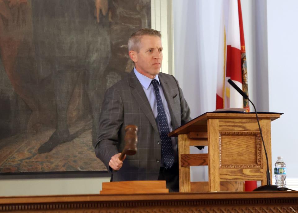 House Speaker Paul Renner, R-Palm Coast, calls the House to session in the Historic Capitol. The Florida House of Representatives honored Tallahassee's bicentennial at the Historic Capitol on Tuesday morning, Jan. 11, 2024.