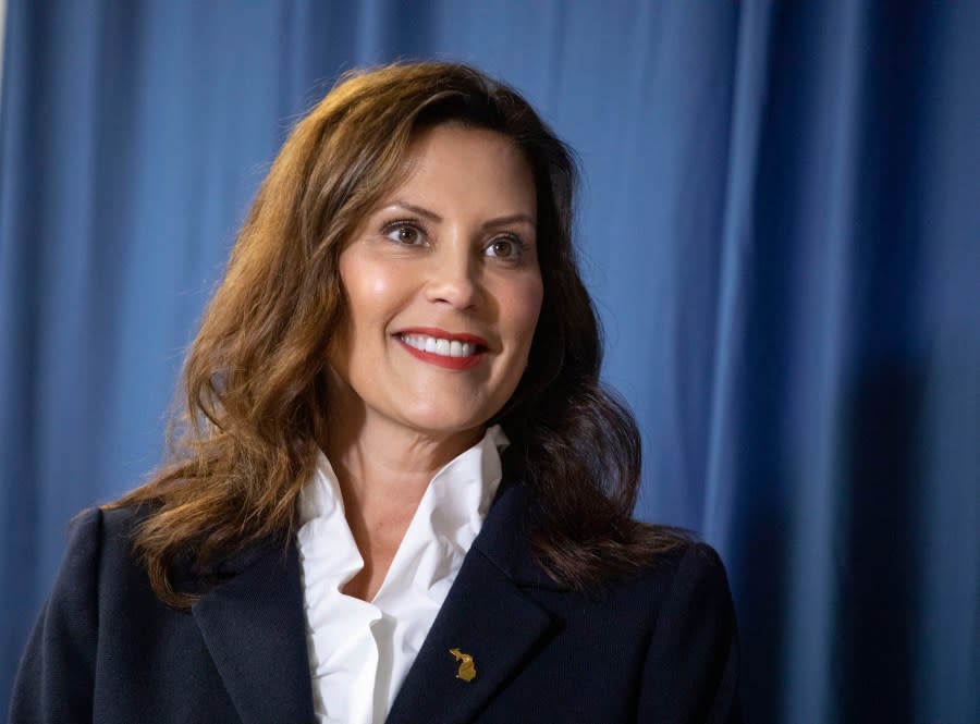 GRAND RAPIDS, MI – AUGUST 02: Michigan Governor Gretchen Whitmer waits to speak at a canvass kickoff on Michigan Primary Election Day on August 2, 2022 in Grand Rapids, Michigan. Today’s Midterm Primary Election will determine which one of five Michigan republican gubernatorial candidates will run against Governor Whitmer, a democrat, in the upcoming November Midterm General Election. Photo by Bill Pugliano/Getty Images)