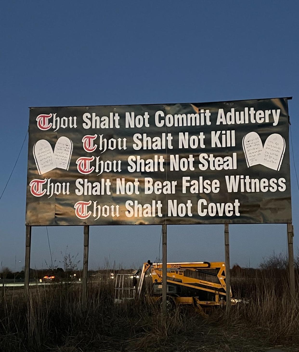Ohio's Ten Commandment billboard