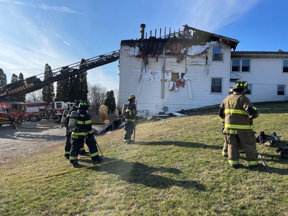 Firefighters from several departments battled a fire at Keene United Methodist Church on Thursday afternoon.