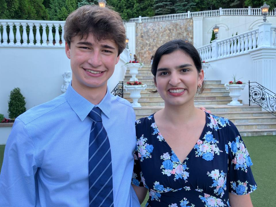 Erik Ghalib and Sonya Lasser, Hastings High School salutatorian and valedictorian respectively