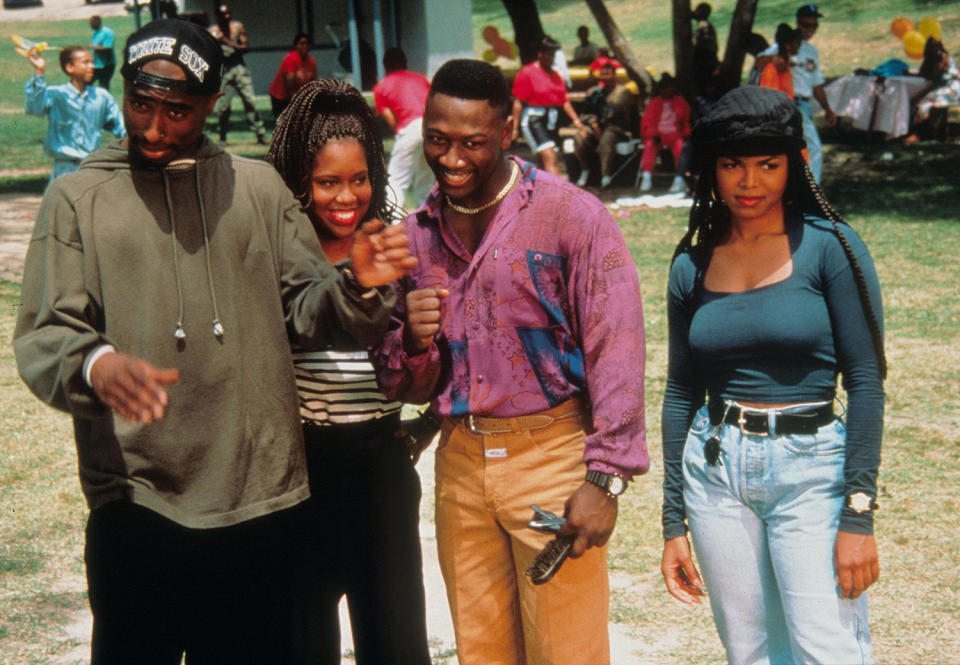 <p>In 1993, King played Iesha in another John Singleton classic, <em>Poetic Justice</em>. Singleton tapped Tupac Shakur and Janet Jackson, already huge stars, as romantic leads alongside King and Joe Torry, who played boyfriend and girlfriend in the romantic drama.</p> <p>The film debuted at No. 1 at the box office its opening weekend and grossed more than $27 million domestically, according to <a href="https://www.revolt.tv/2018/7/23/20823215/25-years-later-10-reasons-why-poetic-justice-is-an-undisputed-classic" rel="nofollow noopener" target="_blank" data-ylk="slk:Revolt;elm:context_link;itc:0;sec:content-canvas" class="link "><em>Revolt</em></a>. </p>