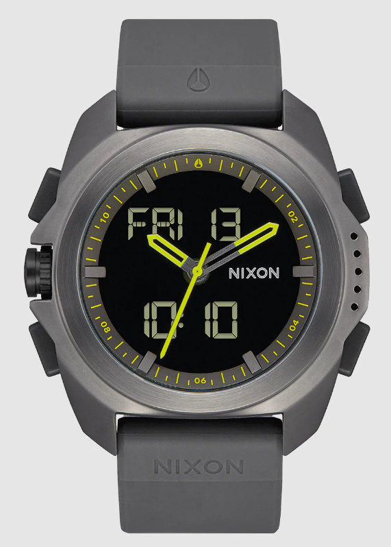 digital watch nixon gray green 
