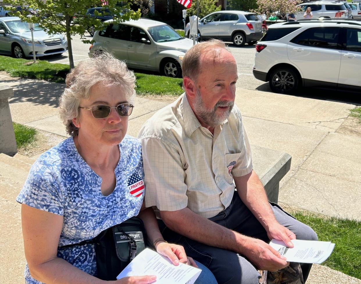 Nita and David Johnson, of Garrett, are attending the National Day of Prayer observance in Somerset for the third year.