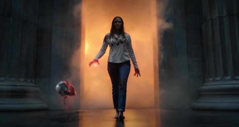 Wanda killing an Ultron sentry in Doctor Strange 2 TV ad