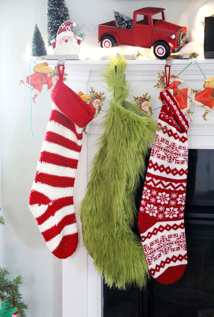 Furry Grinch Stocking