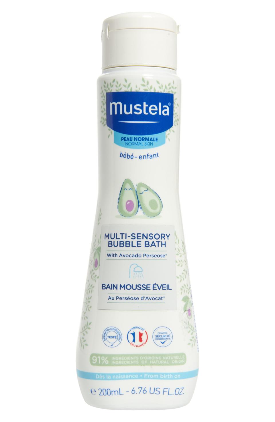 17) MustelaR Mustela(R) Multi-Sensory Bubble Bath with Avocado Perseose in White at Nordstrom