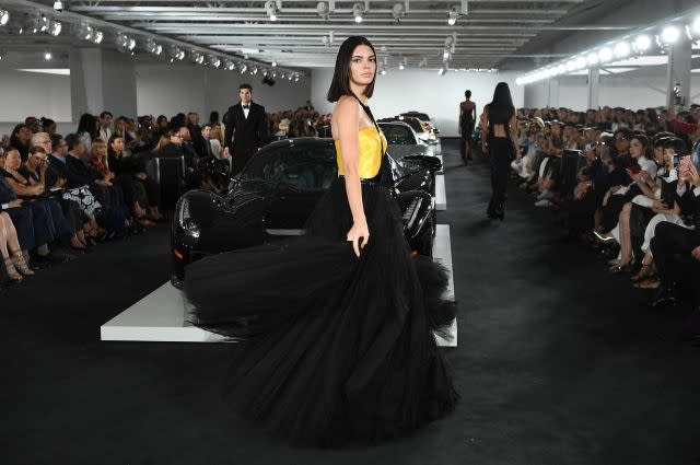 Kendall Jenner was one of the star models featured in this Ralph Lauren show, held in the designer's private garage in Bedford, New York