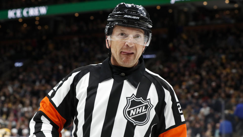 Former referee Tim Peel has always been a lightning rod for NHL fans. (Photo by Fred Kfoury III/Icon Sportswire)
