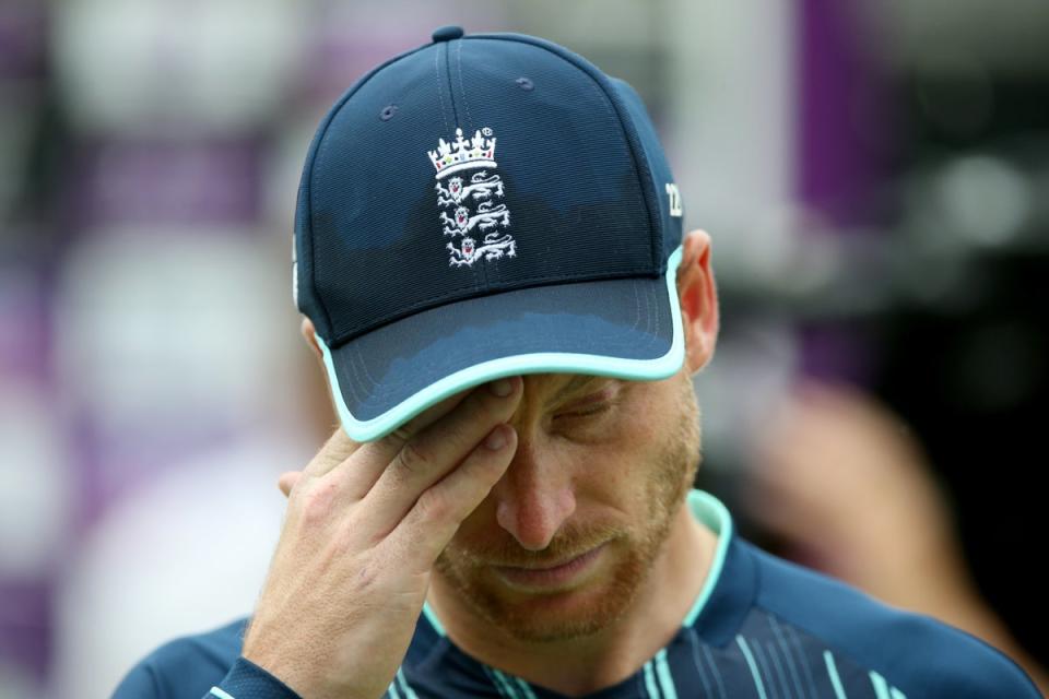 Jos Buttler’s England were blown away for 110 (Nigel French/PA) (PA Wire)