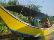 A typical boat to view the Floating Market