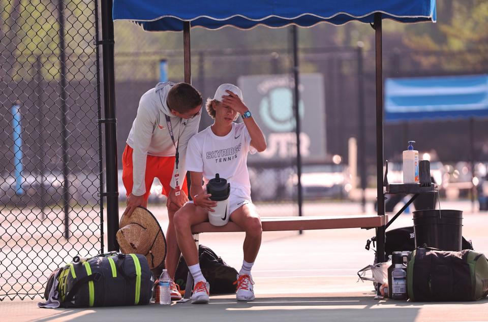 High school 6A boys state tennis at Liberty Park Tennis in Salt Lake City on Saturday, May 20, 2023. | Scott G Winterton, Deseret News