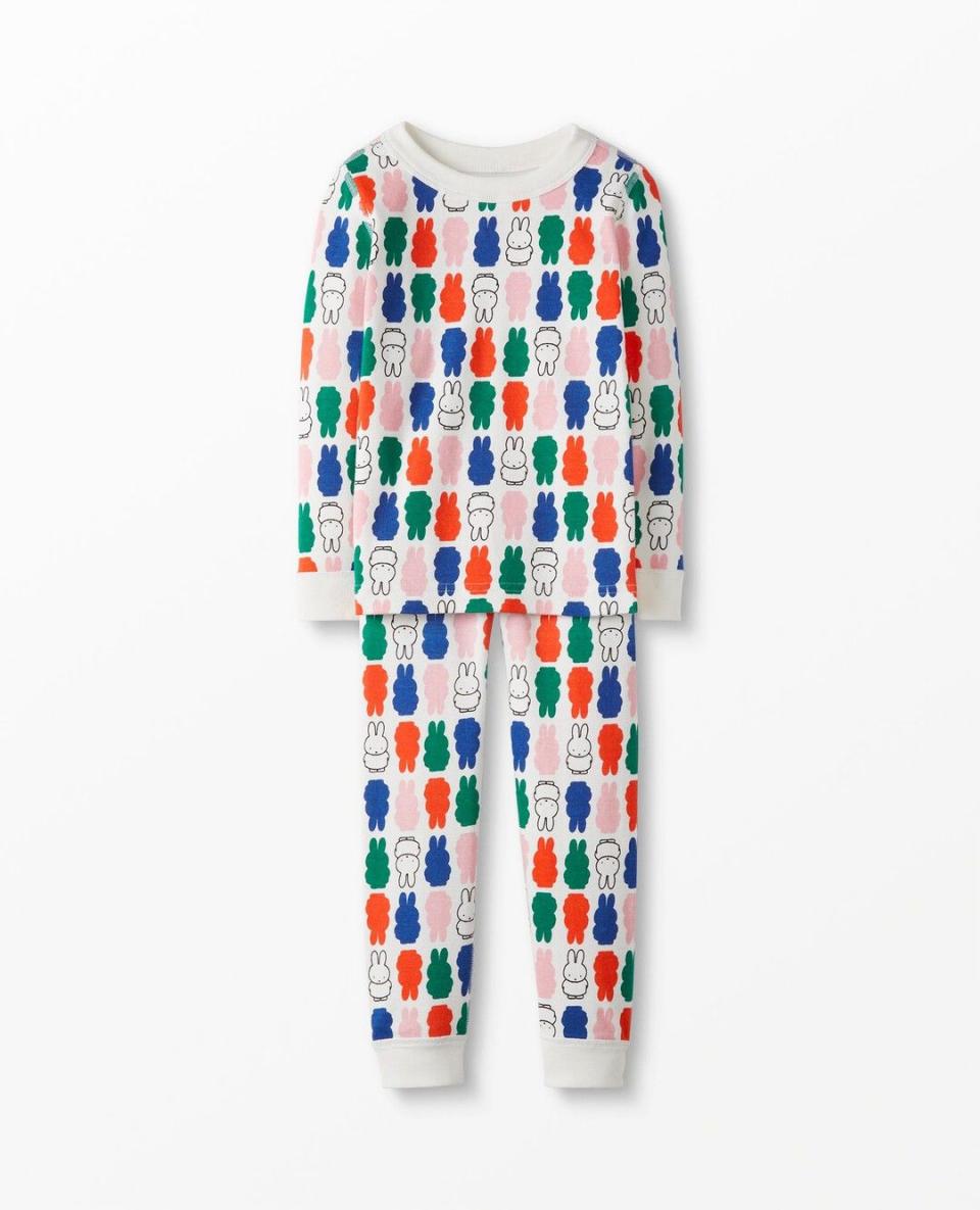 Miffy Print Long John Pajama Set