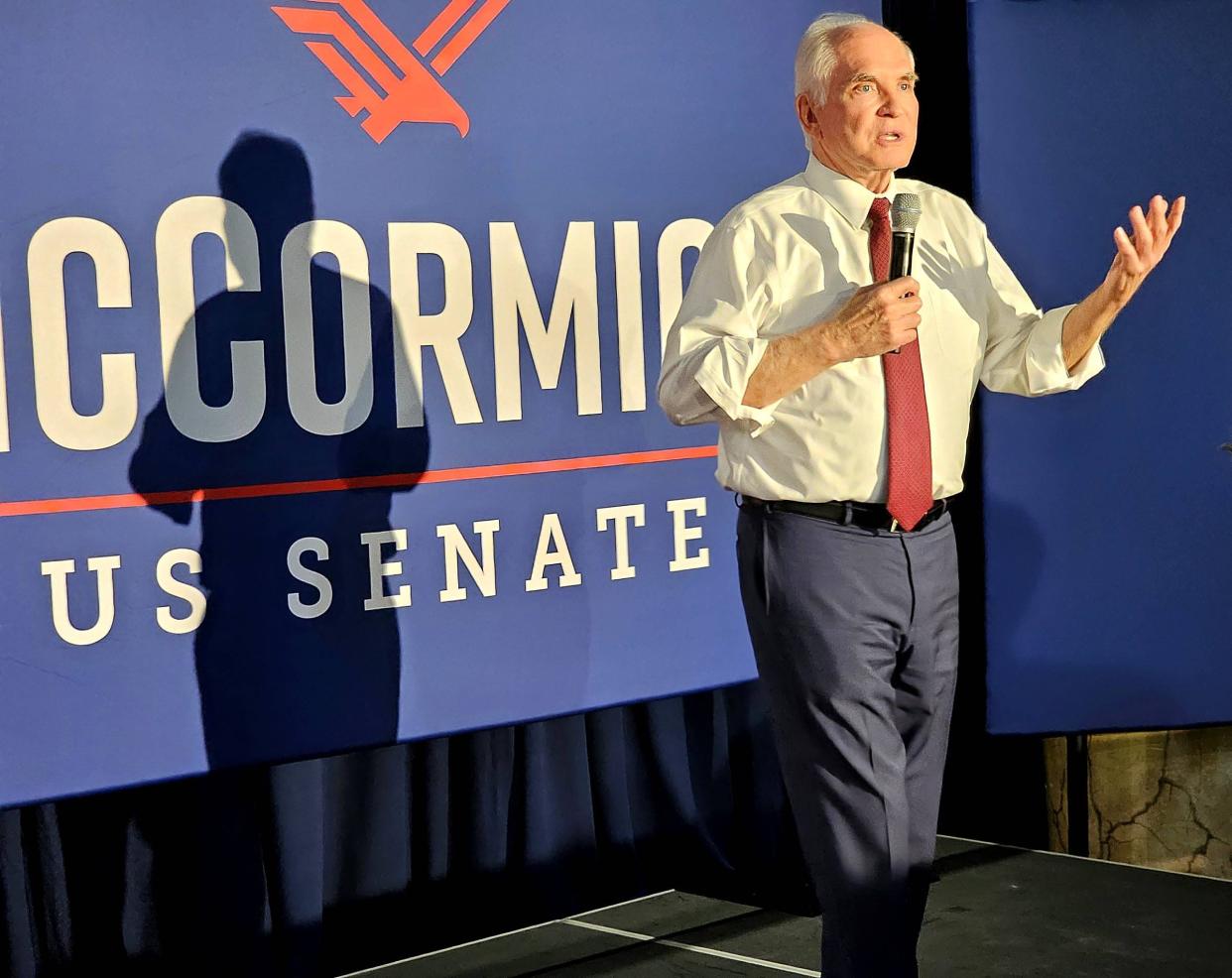 U.S. Rep. Mike Kelly, R-16th Dist., addresses Republican supporters at a campaign event for GOP candidates at Voodoo Brewing Co. in Erie on April 24, 2024.