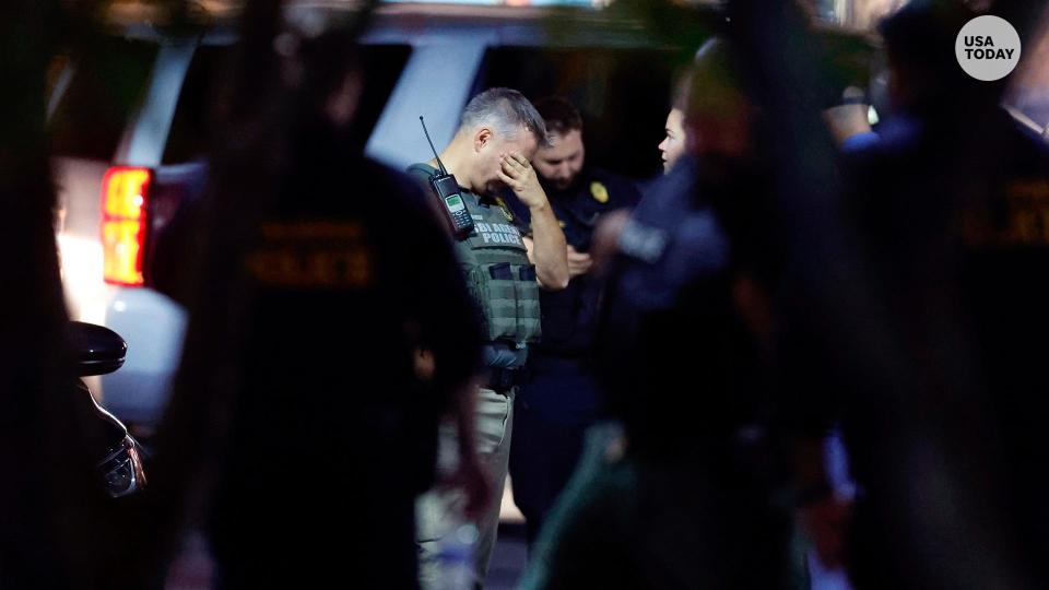 Police gather at the Aldi on New Bern Avenue in Raleigh, N.C., Thursday, Oct. 13, 2022.