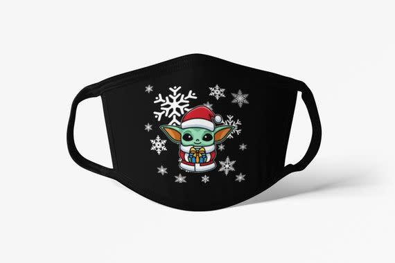 12) Baby Yoda Christmas Mask