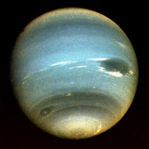 Neptune as seen by Voyager 2