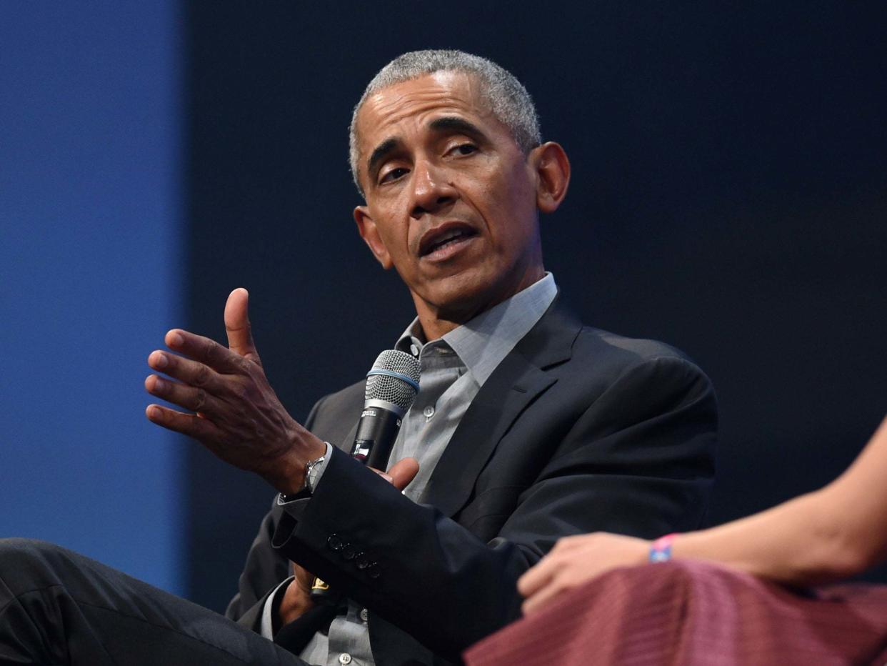 Former US president Barack Obama told Americans to "vote": AFP via Getty Images