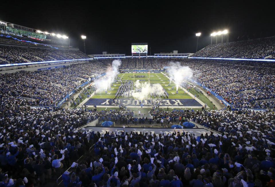 Kentucky’s Commonwealth Stadium is now known as Kroger Field. (AP)