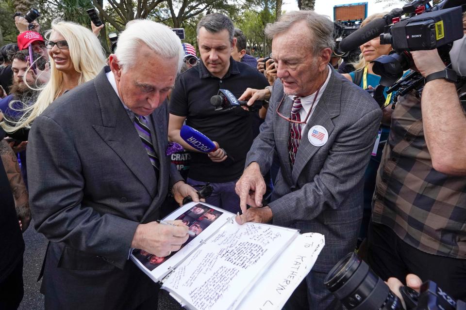 Roger Stone autographs CPAC