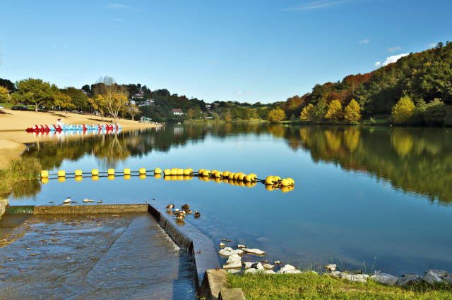 saint pee sur nivelle lake in...