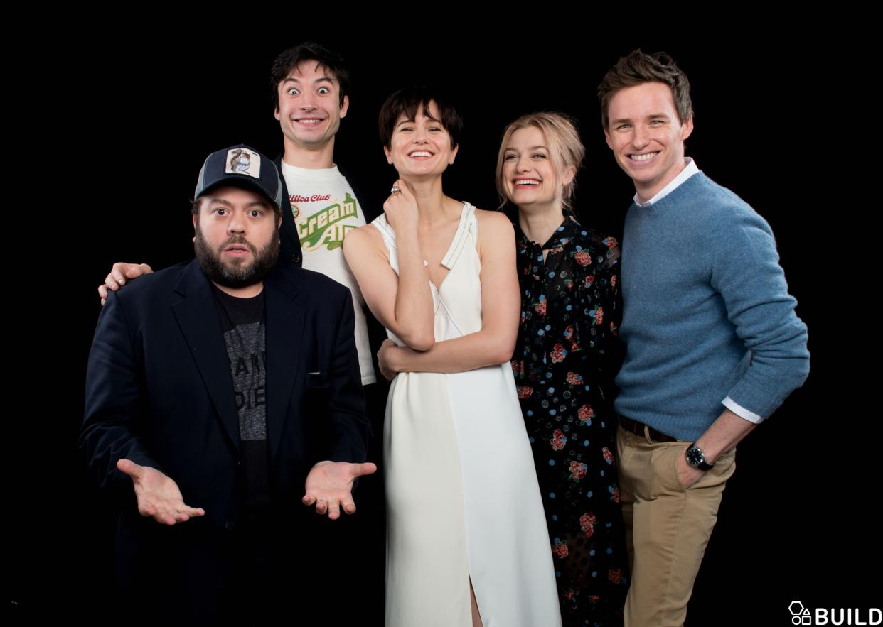 Eddie Redmayne, Katherine Waterston, Dan Fogler & Alison Sudol visits AOL Hq for Build on November 11, 2016 in New York. Photos by Noam Galai