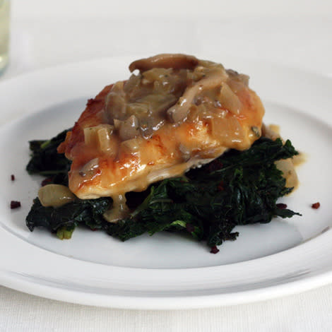 Chicken with Kale and Wild Mushrooms 